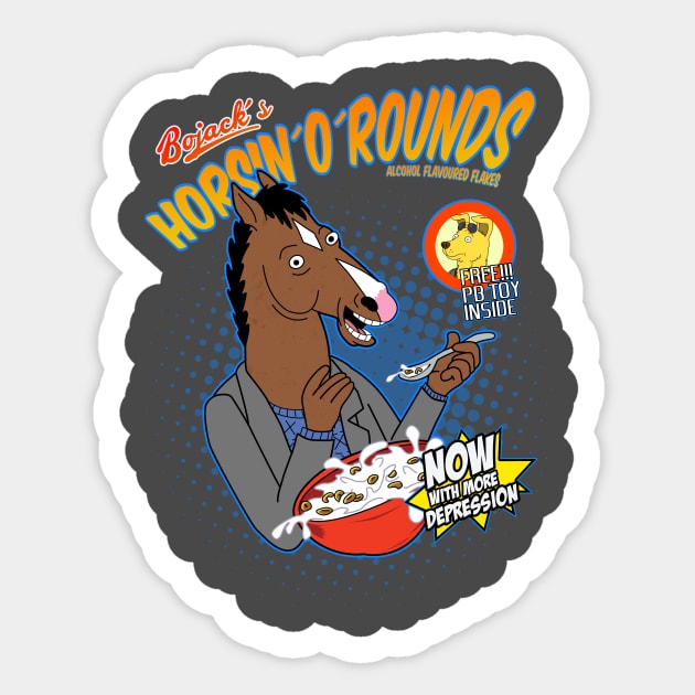 Bojack´s cereal (logo) Sticker by JamesCMarshall